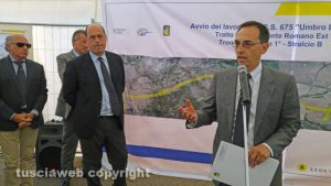 Trasversale - Inaugurazione del cantiere a Cinelli - Il presidente Anas Gianni Vittorio Armani