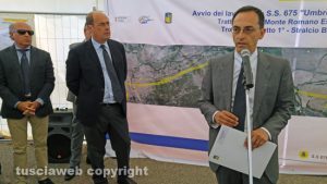 Trasversale - Inaugurazione del cantiere a Cinelli - Il presidente Anas Gianni Vittorio Armani
