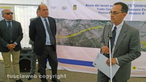 Trasversale - Inaugurazione del cantiere a Cinelli - Il presidente Anas Gianni Vittorio Armani