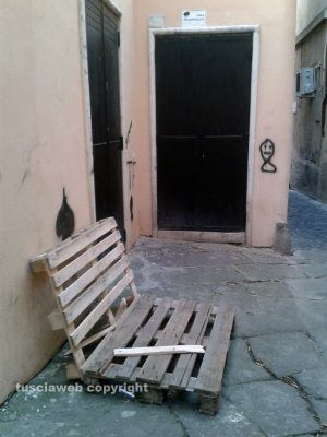 Viterbo - Il bancale in via dell'Archetto 