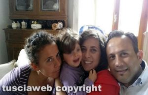Alessia Scappini, la piccola Marta, Alessandra e Roberto Scappini