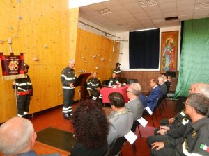 Il capo del corpo nazionale dei vigili del fuoco, Gioacchino Giomi a Viterbo 