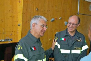 Il capo del corpo nazionale dei vigili del fuoco, Gioacchino Giomi a Viterbo