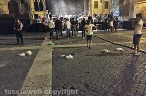 Viterbo - Piazza san Lorenzo dopo il concerto
