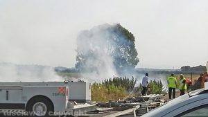 Incendio a Fiumicino