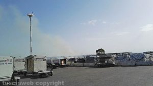 Incendio a Fiumicino