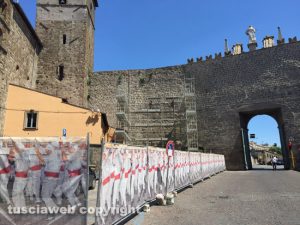 Viterbo - Santa Rosa 2016 - Iniziata la costruzione ponteggio per la macchina