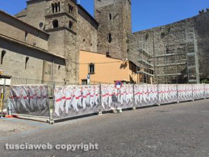 Viterbo - Santa Rosa 2016 - Iniziata la costruzione ponteggio per la macchina