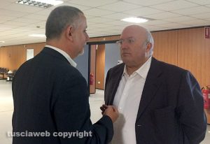 Francesco Storace con l'avvocato Maurizio Sangermano