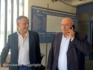Francesco Storace con l'avvocato Maurizio Sangermano
