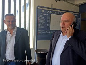 Francesco Storace con l'avvocato Maurizio Sangermano