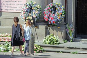 Viterbo - I funerali di Nadia Benedetti alla Trinità