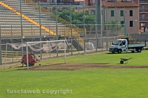 Sport - Calcio - Viterbese - I lavori all'Enrico Rocchi