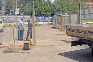 Sport - Calcio - Viterbese - I lavori all'Enrico Rocchi