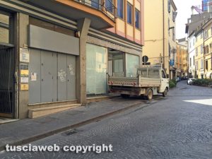 Viterbo - Lavori in corso all'ex Upim