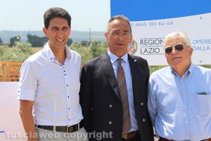 Trasversale - Fabio Belli (Ance Infrastrutture), Santino Di Cintio (Direttore tecnico cantiere) e Mario D'Ubaldo (Capo cantiere)