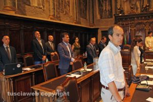 Viterbo - Il minuto di silenzio per Nadia Benedetti in consiglio comunale