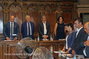 Viterbo - Il minuto di silenzio per Nadia Benedetti in consiglio comunale 
