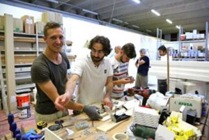 Preparativi per la minimacchina del centro storico