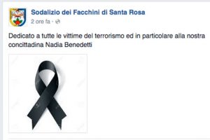 Viterbo - La dedica dei Facchini a Nadia Benedetti