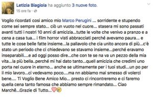 Un messaggio in ricordo di Marco Perugini