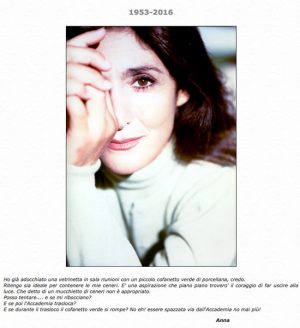 Il testamento semiserio di Anna Marchesini sul suo sito internet