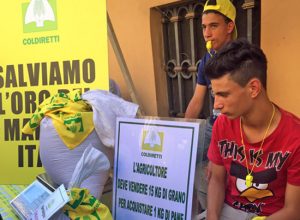 Gli agricoltori in piazza a Roma in difesa del grano duro
