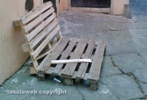 Viterbo - Il bancale in via dell'Archetto