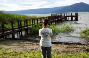 Goletta dei laghi di Legambiente - Uno dei punti di prelievo sul Lago di Vico