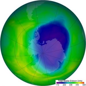 Il buco dell'ozono sopra l'Antartide in riduzione