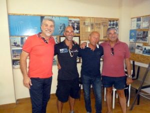 Da sinistra Silvano Olmi, Marco Pizziconi, Giulio Ciurluini e il padre di Pizziconi 