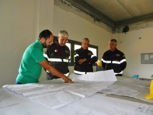 Il capo del corpo nazionale dei vigili del fuoco, Gioacchino Giomi a Viterbo 