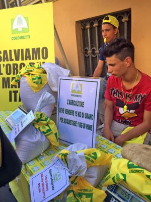 Gli agricoltori in piazza a Roma in difesa del grano duro 