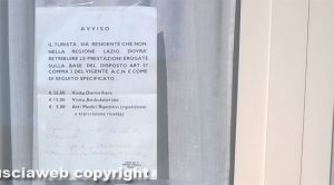Tarquinia - Il cartello della guardia medica turistica