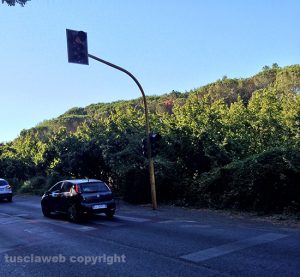 Bassano Romano - Il semaforo pedonale sulla Cassia Bis