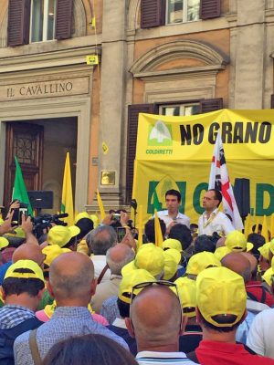 Martina e Moncalvo (Coldiretti) alla manifestazione a Roma