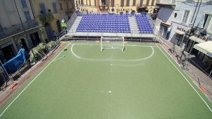 Ronciglione - Torneo Mascarucci - Lo stadio in piazza per la finalissima