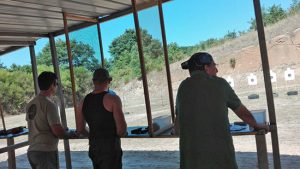 La gara di tiro a segno allo Shooting club di Vasanello