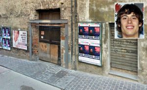 Perugia - La casa in cui è stato trovato morto Andrea Mecucci - Nel riquadro, la vittima