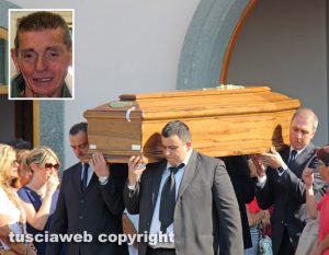 Viterbo - I funerali di Luigi Valente - Nel riquadro, Luigi Valente