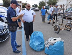 Montalto di Castro - Il materiale sequestrato dalla polizia locale
