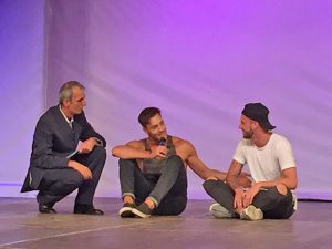Tarquinia - Da sinistra il conduttore Dessì, Ratto e Muller