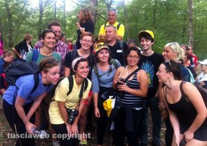In cammino sulle vie dell'esilio di santa Rosa - Gruppo d americani del Usac Università della Tuscia