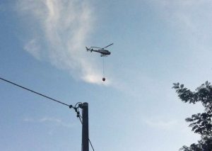 L'elicottero dei vigili del fuoco