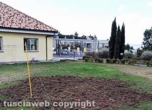 Bagnaia - I danni al campo da volley dello sporting club Orange