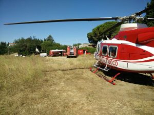 Viterbo - Il campo operativo per le ricerche di uno scomparso