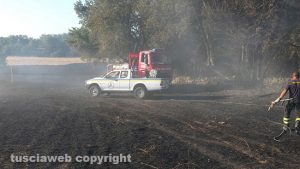 L'incendio sulla Tuscanese