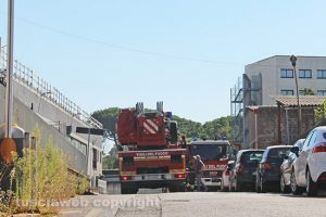I vigili del fuoco sul posto