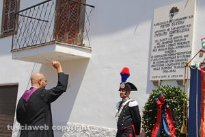 Eccidio di Ponte di Cetti - La benedizione della corona d'alloro