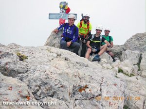 Francesco Graziano, Cristiano Boccio, Alessio Papa e Michele Telari sul Gran Sasso